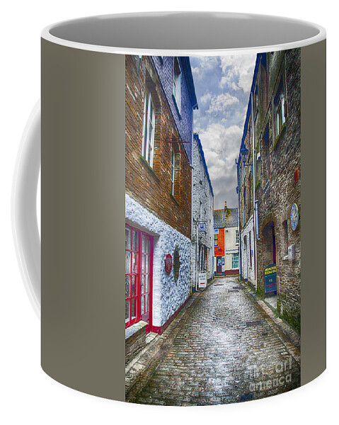 Cornwall Canvas Coffee Mug featuring the photograph Jetty Street Mevagissey by Chris Thaxter