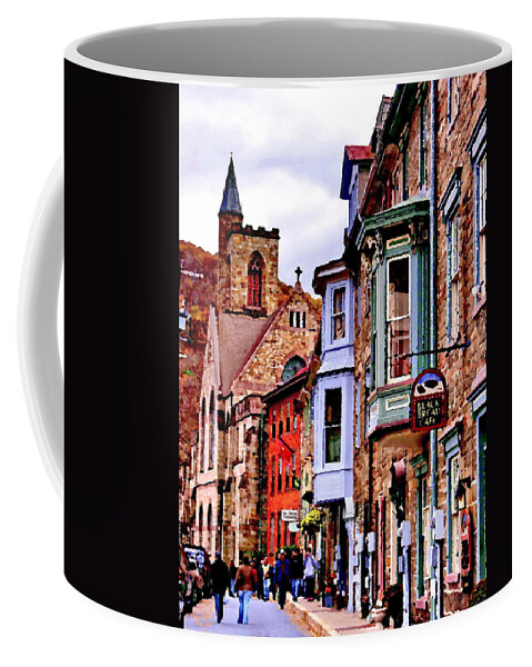 Jim Thorpe Pa Coffee Mug featuring the photograph Jim Thorpe PA Stone Row by Jacqueline M Lewis