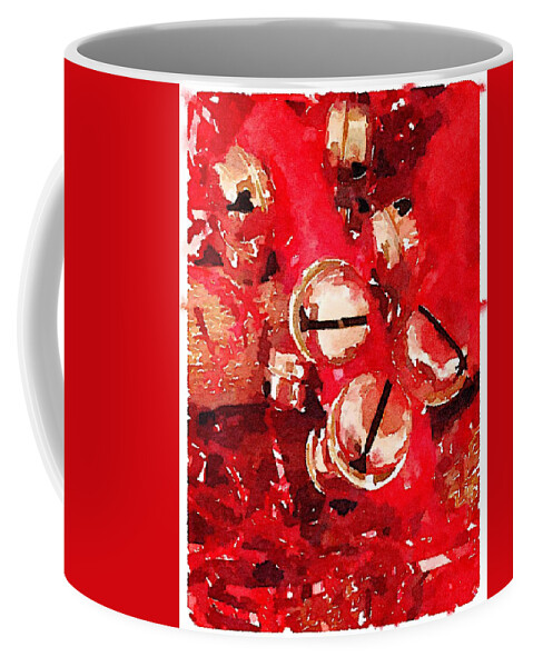 Jingle Bells Coffee Mug featuring the digital art Jingle Bells by Shannon Grissom