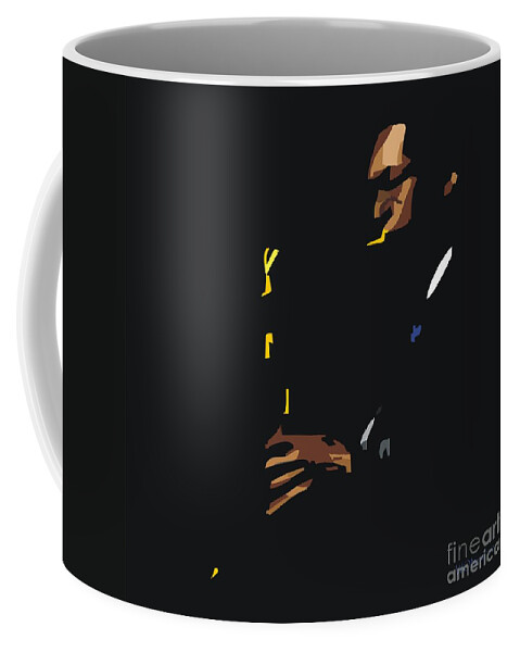 Male Portraits Coffee Mug featuring the digital art John Coltrane by Walter Neal