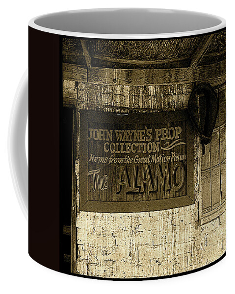 John Wayne's Prop Collection The Alamo Old Tucson Arizona 1967 Coffee Mug featuring the photograph John Wayne's Prop Collection The Alamo Old Tucson Arizona 1967-2009 by David Lee Guss