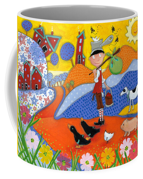 Johnny Appleseed Coffee Mug featuring the painting Johnny Appleseed by Jacquelin L Westerman