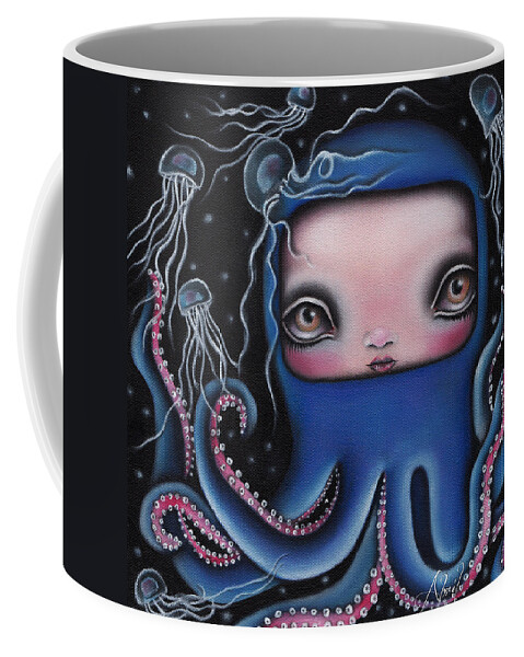 Octopus Coffee Mug featuring the painting Jolenta by Abril Andrade