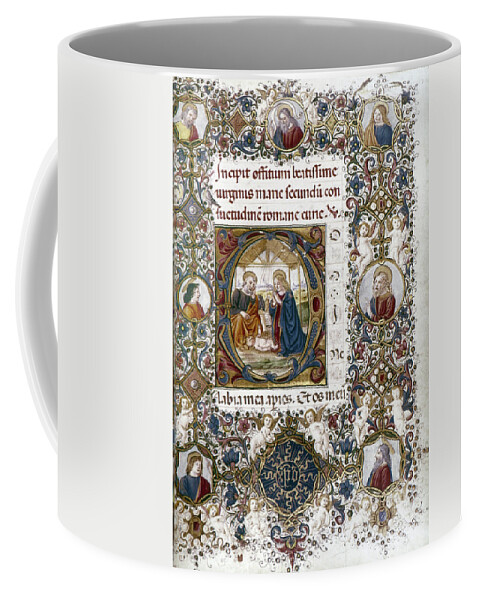 Adoration Coffee Mug featuring the painting Joseph, Mary, And Child Joseph And Mary by Granger