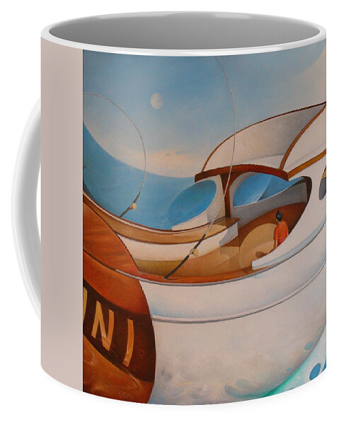 Fishing Coffee Mug featuring the painting Journey Through Life by T S Carson