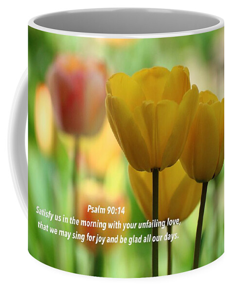 Tulip Coffee Mug featuring the photograph Joy comes in the morning by Lynn Hopwood