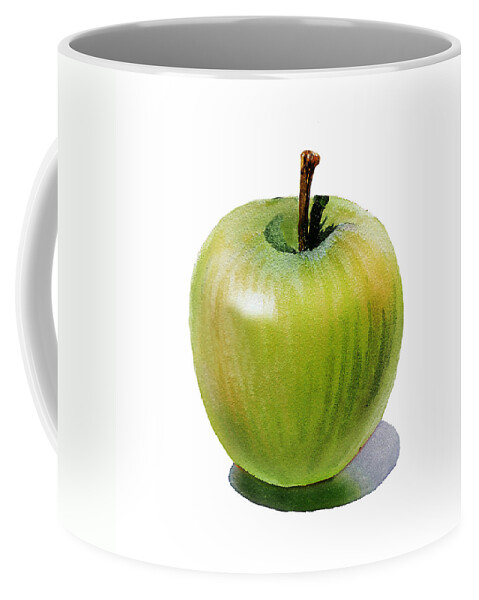 Apple Coffee Mug featuring the painting Juicy Green Apple by Irina Sztukowski