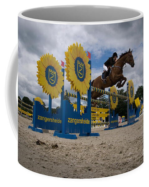 Horse Coffee Mug featuring the photograph Jump by Brothers Beerens