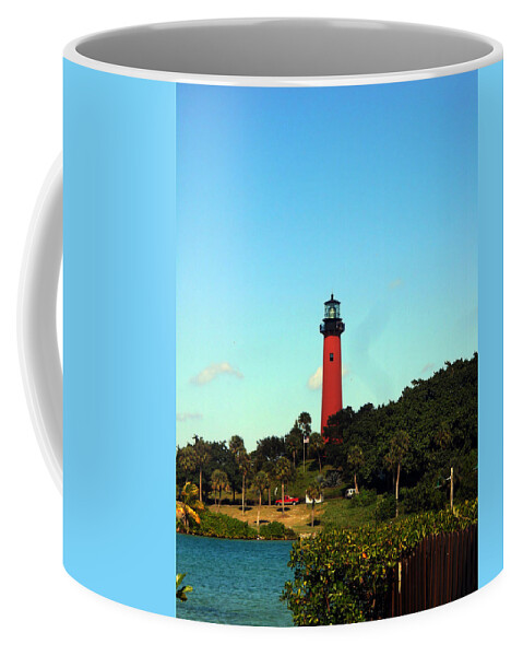 Lighthouse Coffee Mug featuring the photograph Jupiter Lighthouse by Judy Hall-Folde