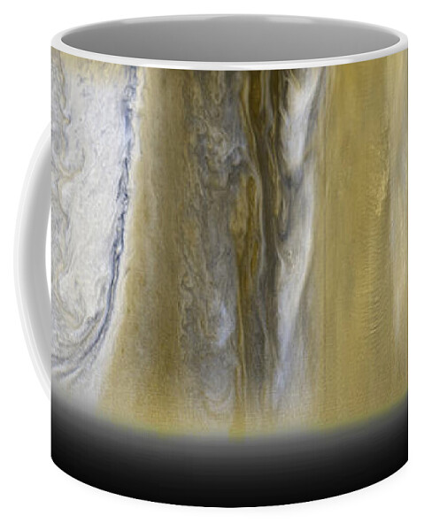 Science Coffee Mug featuring the photograph Jupiters Varied Surface Structures by Science Source
