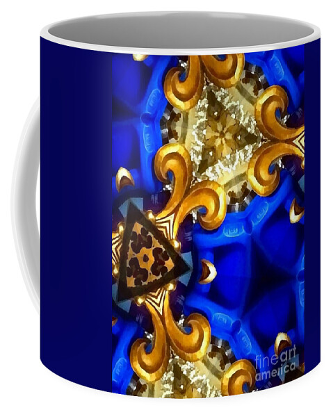 Keleidoscope Blues Coffee Mug featuring the photograph Kaleidoscopic Blues FDL by Saundra Myles