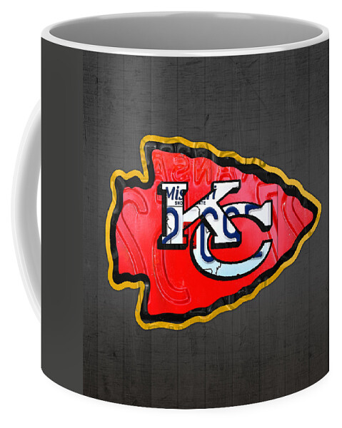 Kansas City Chiefs Football Team Retro Logo Missouri License Plate Art  Greeting Card by Design Turnpike