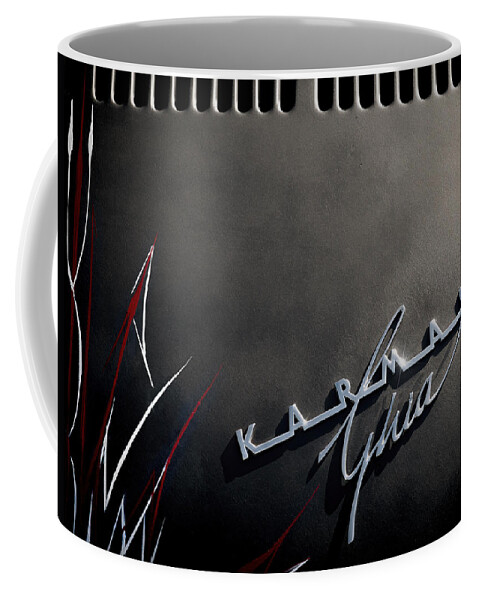 Automotive Coffee Mug featuring the digital art Karmann Black by Douglas Pittman