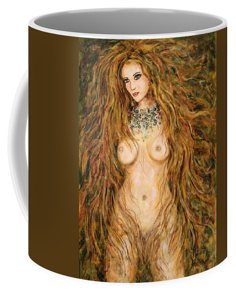 Sexy Nude Coffee Mug featuring the painting Kassandra by Natalie Holland