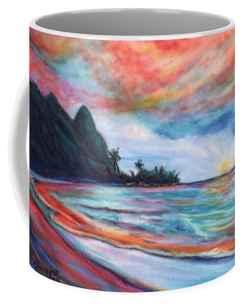 Kauai Sunset Coffee Mug featuring the pastel Kauai Bali Hai Sunset by Marionette Taboniar