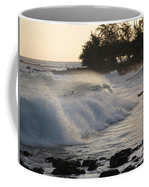 Surf Coffee Mug featuring the photograph Kauai - Brenecke Beach Surf by HEVi FineArt