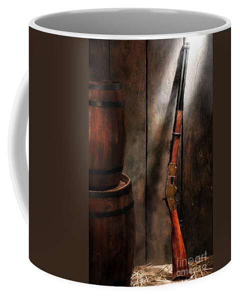 Western Coffee Mug featuring the photograph Keeping the Stockroom by Olivier Le Queinec