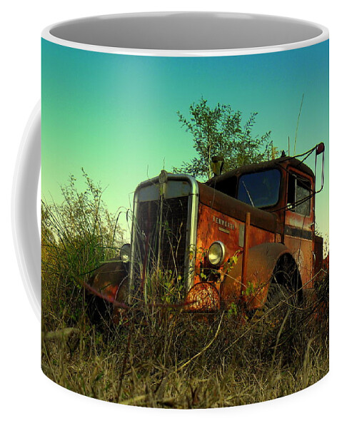 Wallpaper Buy Art Print Phone Case T-shirt Beautiful Duvet Case Pillow Tote Bags Shower Curtain Greeting Cards Mobile Phone Apple Android Nature Old American Coffee Mug featuring the photograph Kenworth 3 by Salman Ravish