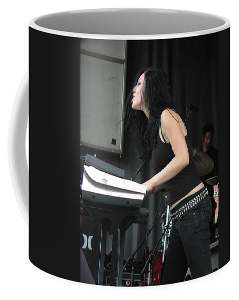 Music Coffee Mug featuring the photograph Keyboardist Marta Peterson by Mike Martin
