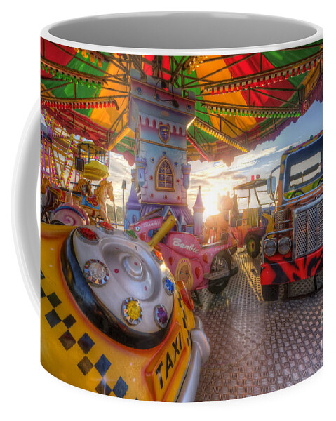 Yhun Suarez Coffee Mug featuring the photograph Kiddie Rides by Yhun Suarez