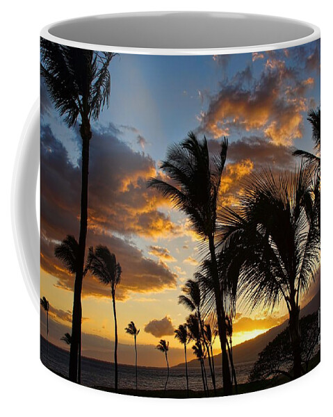 Dusk Coffee Mug featuring the photograph Kihei at dusk by Peggy Hughes