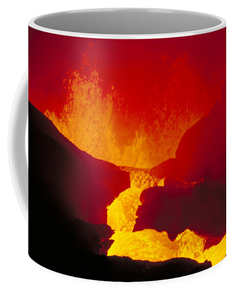 Crater Coffee Mug featuring the photograph Kilauea Volcano by Soames Summerhays