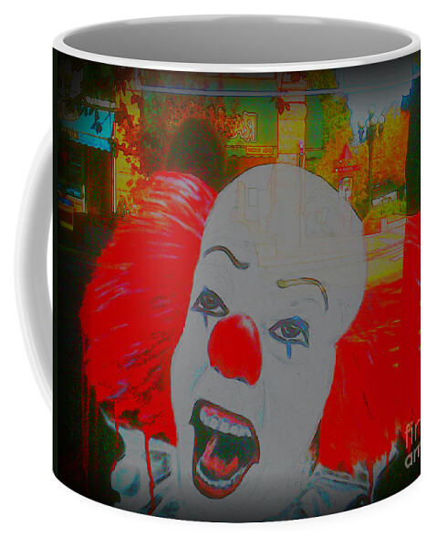  Coffee Mug featuring the photograph Killer Clowns in Fresco by Kelly Awad