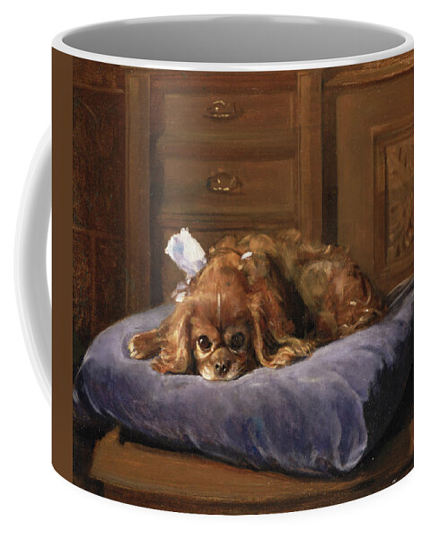 Dog Coffee Mug featuring the photograph King Charles Spaniel Oil by C. Fulton