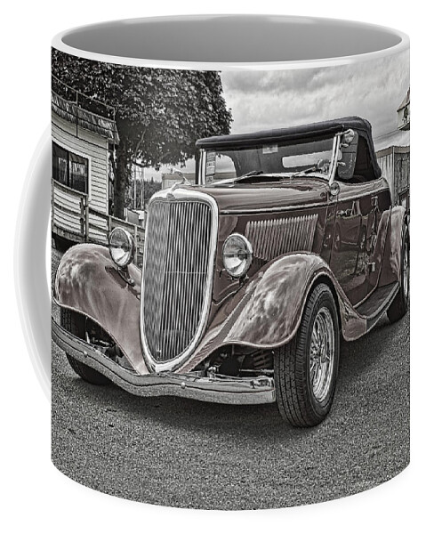 Black And White Coffee Mug featuring the photograph King of the Road II by Ron Roberts