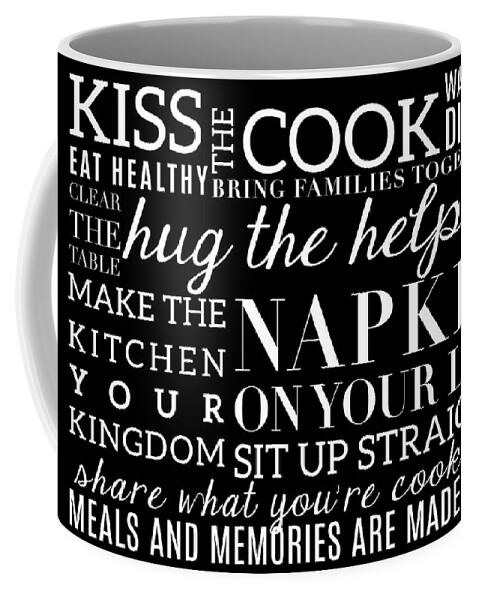 Kitchen Coffee Mug featuring the digital art Kitchen Rules V by Sd Graphics Studio