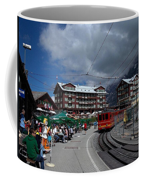 Kleine Coffee Mug featuring the photograph Kleine Schedegg Switzerland by Nina Kindred