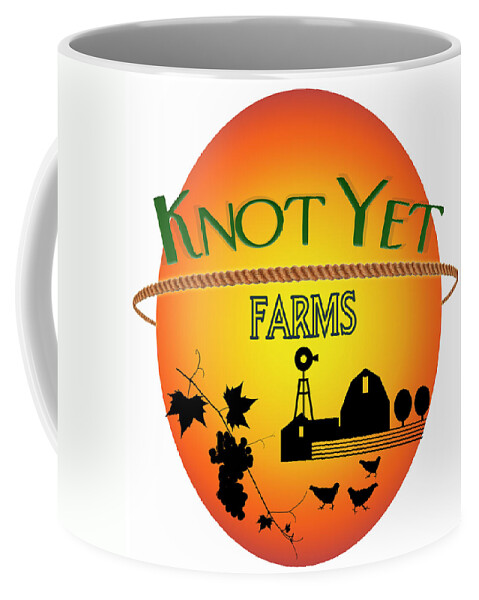 Logo Coffee Mug featuring the digital art Knot Yet Farms Logo 1 by Ric Bascobert