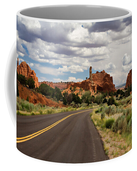 entrada Sandstone Coffee Mug featuring the photograph Kodachrome Drive by Lana Trussell