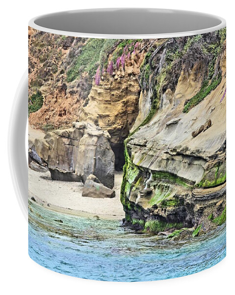 Cliffs Coffee Mug featuring the photograph La Jolla Cliffs by Jane Girardot
