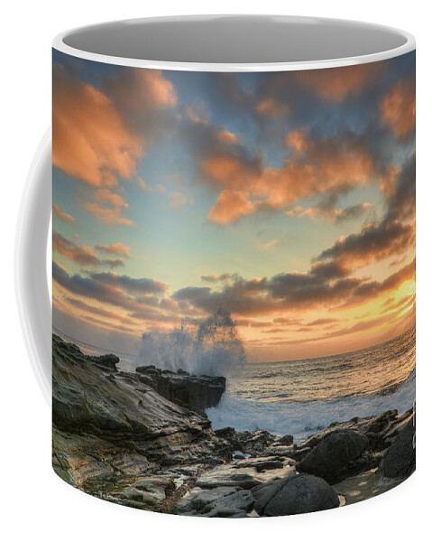 La Jolla Coffee Mug featuring the photograph La Jolla Cove At Sunset by Eddie Yerkish