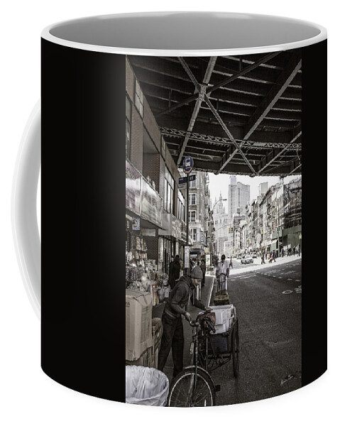 Workers Coffee Mug featuring the photograph Laboring Under the Bridge by Madeline Ellis