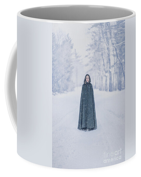 Kremsdorf Coffee Mug featuring the photograph Lady Of The Winter Forest by Evelina Kremsdorf