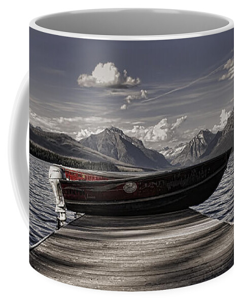 Painterly Coffee Mug featuring the photograph Lake McDonald by Ellen Heaverlo