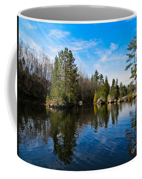 Lake Michigamme In Michigan Coffee Mug featuring the photograph Lake Michigamme by Gwen Gibson