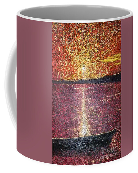 Lake Coffee Mug featuring the painting Lake Norman by Stefan Duncan