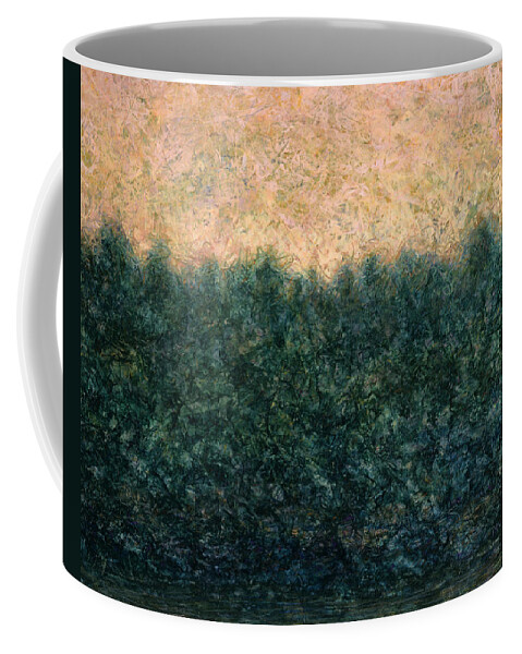 Lake Coffee Mug featuring the painting Lakeshore Sunrise by James W Johnson