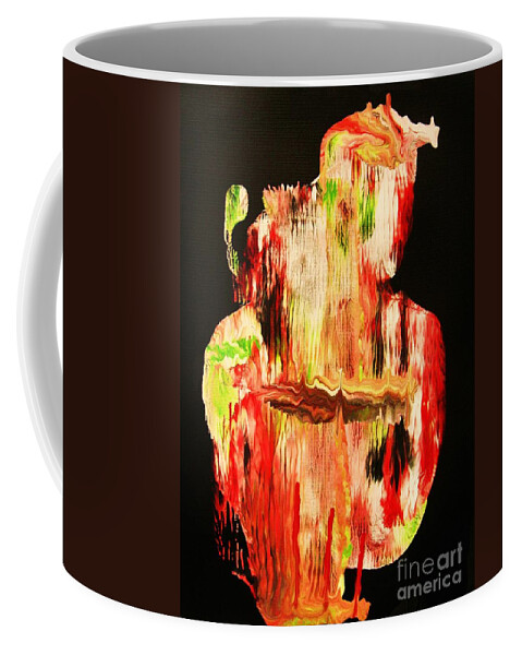 Original Coffee Mug featuring the painting Lakota Sioux Warrior by Thea Recuerdo