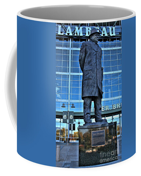 Lambeau Field Coffee Mug featuring the photograph Lambeau Field and Vince by Tommy Anderson