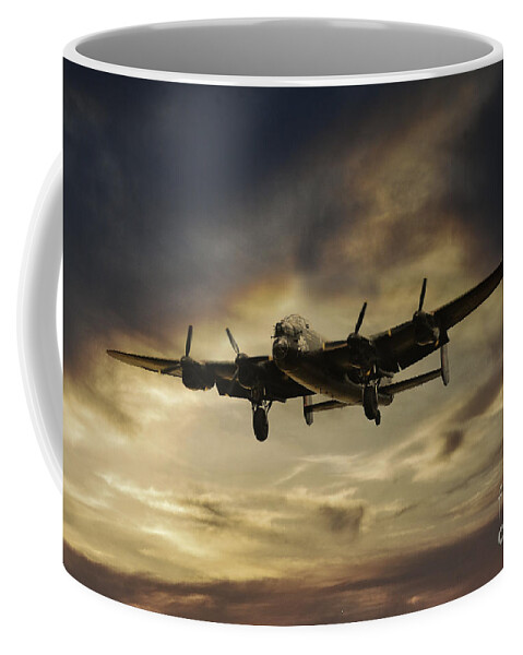 Lancaster Bomber Coffee Mug featuring the digital art Lancaster Spirit by Airpower Art