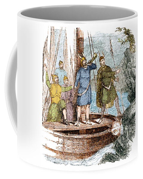 Exploration Coffee Mug featuring the photograph Landing Of The Vikings In The Americas by Science Source