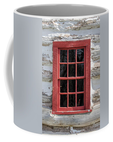 Clarence Ny Coffee Mug featuring the photograph Landow Cabin Window by Guy Whiteley