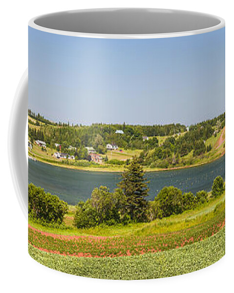 Pei Coffee Mug featuring the photograph Landscape panorama of Prince Edward Island by Elena Elisseeva