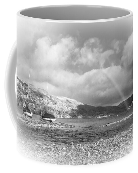 England Coffee Mug featuring the photograph Landscape The English Lakes Black And White by Linsey Williams