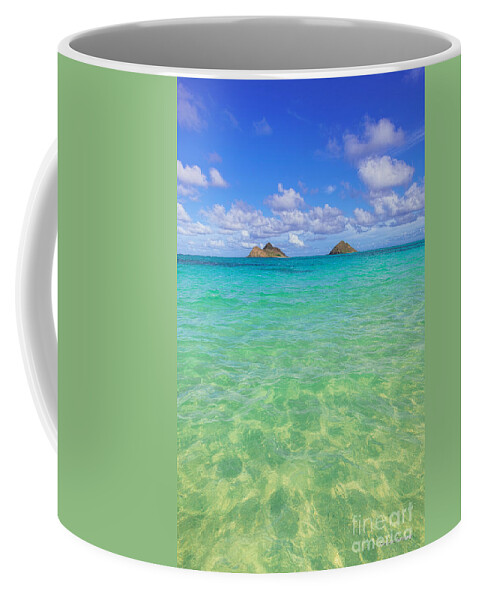 Lanikai Beach Coffee Mug featuring the photograph Lanikai Beach Crystal Clear Water by Aloha Art