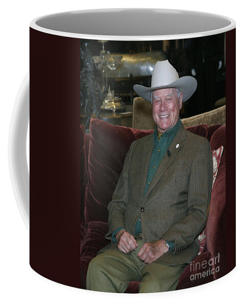 Celebrities Coffee Mug featuring the photograph Larry Hagman by Nina Prommer